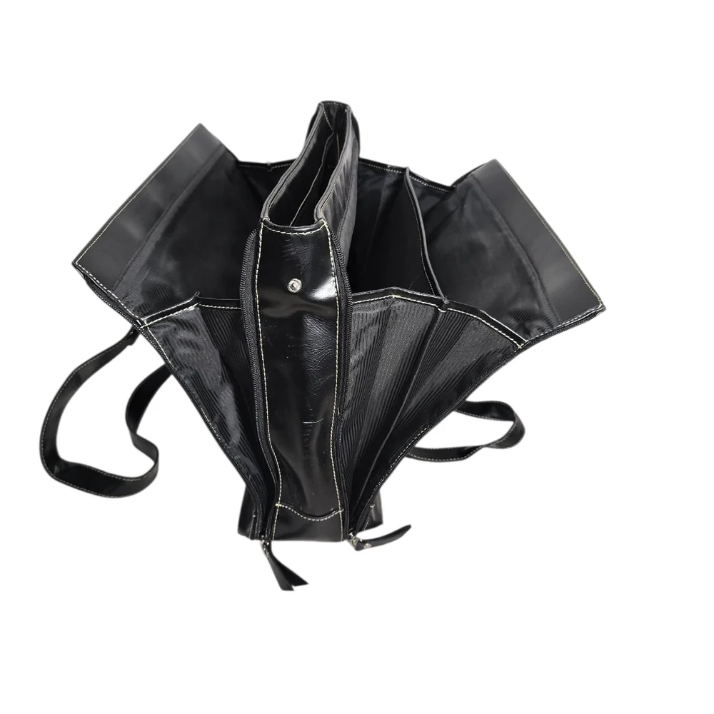Franklin Covey Black Leather Women’s Briefcase Business Laptop Shoulder Bag
